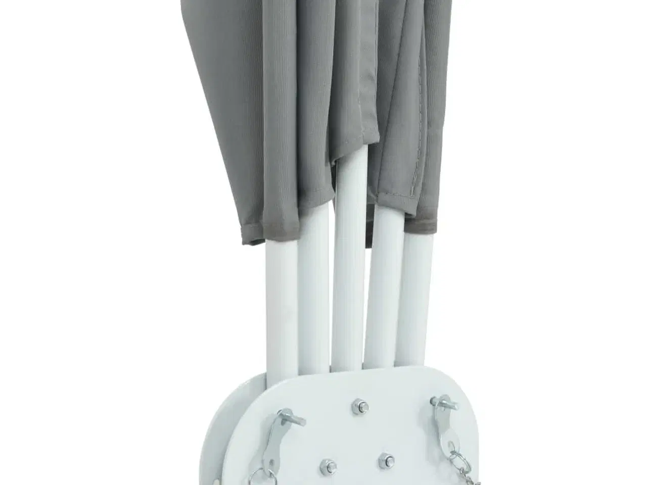 Billede 7 - Sammenklappelig sidemarkise til terrasse grå 240 x 160 cm