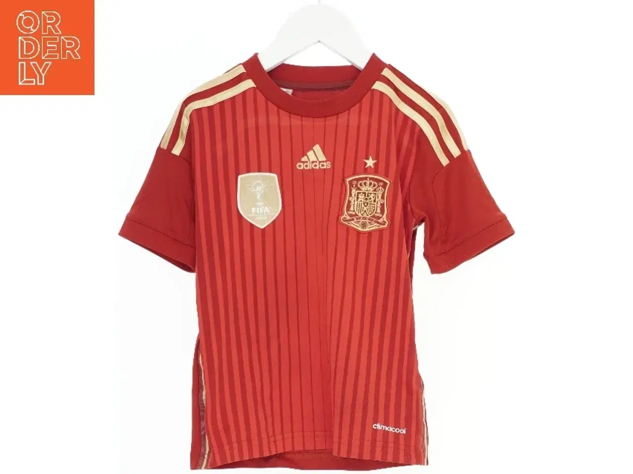 Billede 1 - Spanske fodboldtrøje med navn og nummer fra Adidas (str. 128)