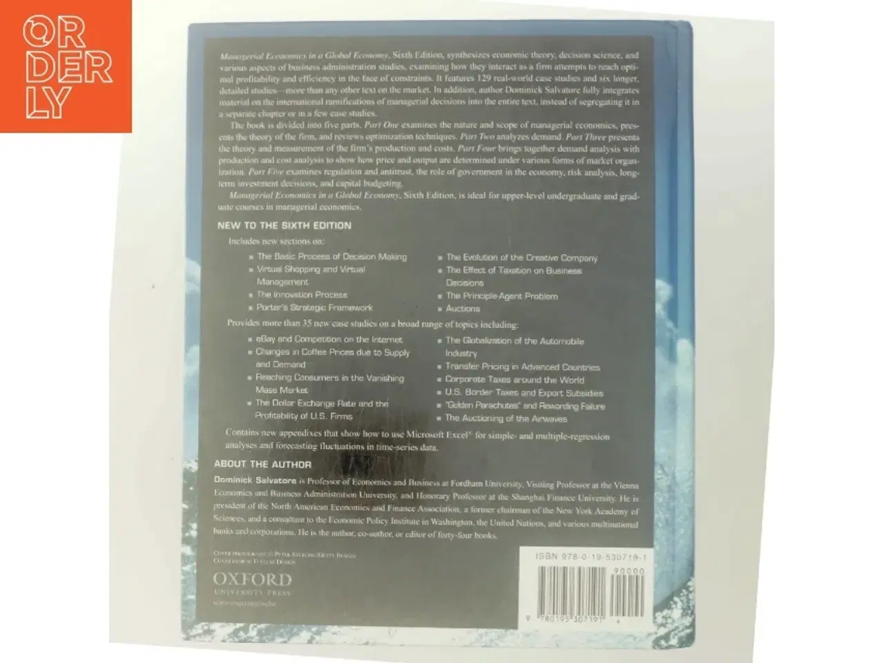 Billede 3 - Managerial economics in a global economy af Dominick Salvatore (Bog)