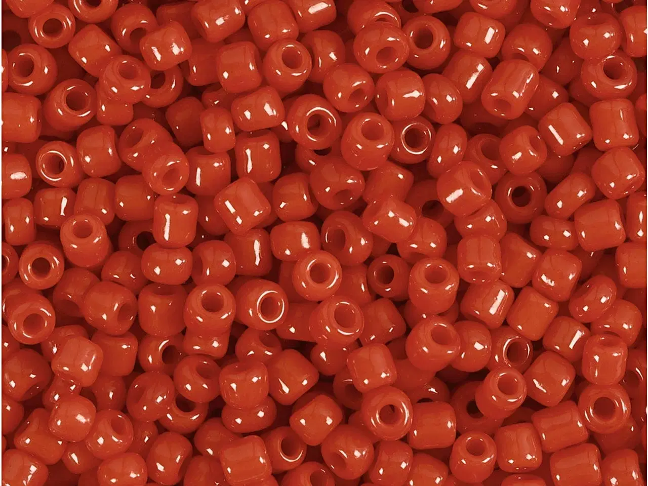 Billede 1 - Rocaiperler, diam. 3 mm, str. 8/0, hulstr. 0,6-1,0 mm, mørk rød, 25g/ 1 pk.