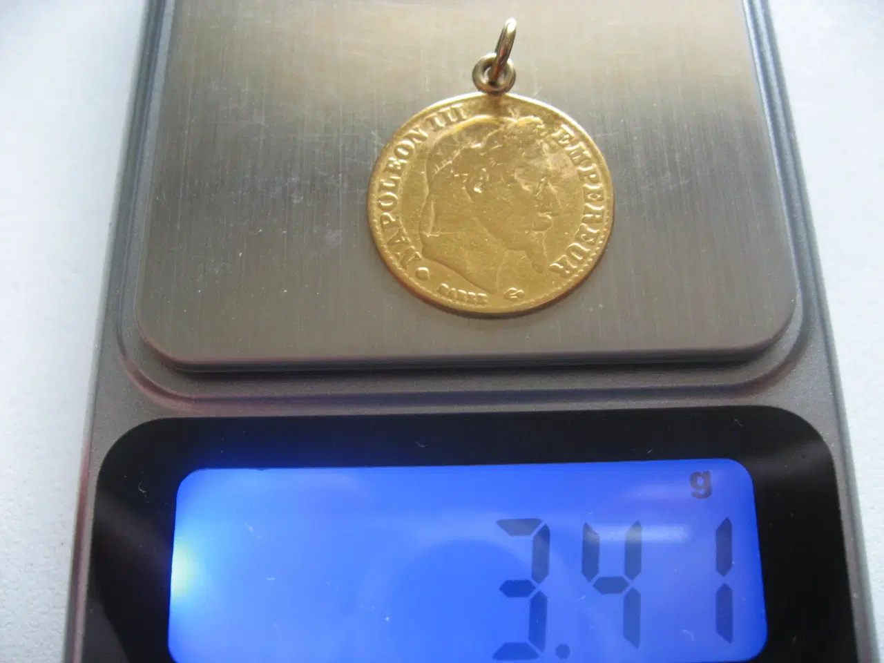 Billede 1 - Guld 3,41G Napoleon 3 10Francs 1863, Se billeder