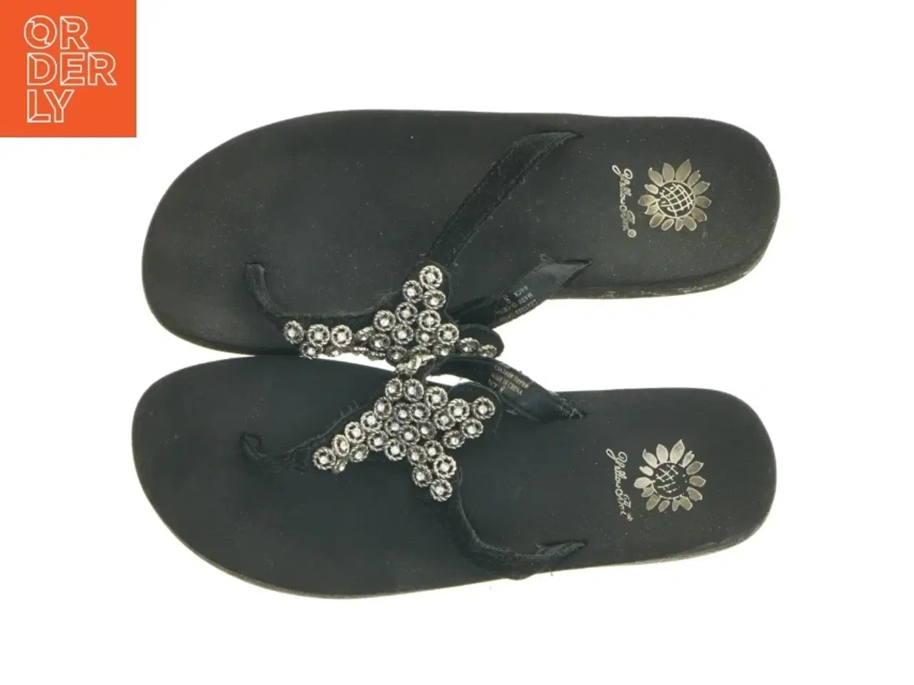 Billede 3 - Sorte platform flip-flops med dekoration fra Yellowbox (str. Længde, 27 cm)