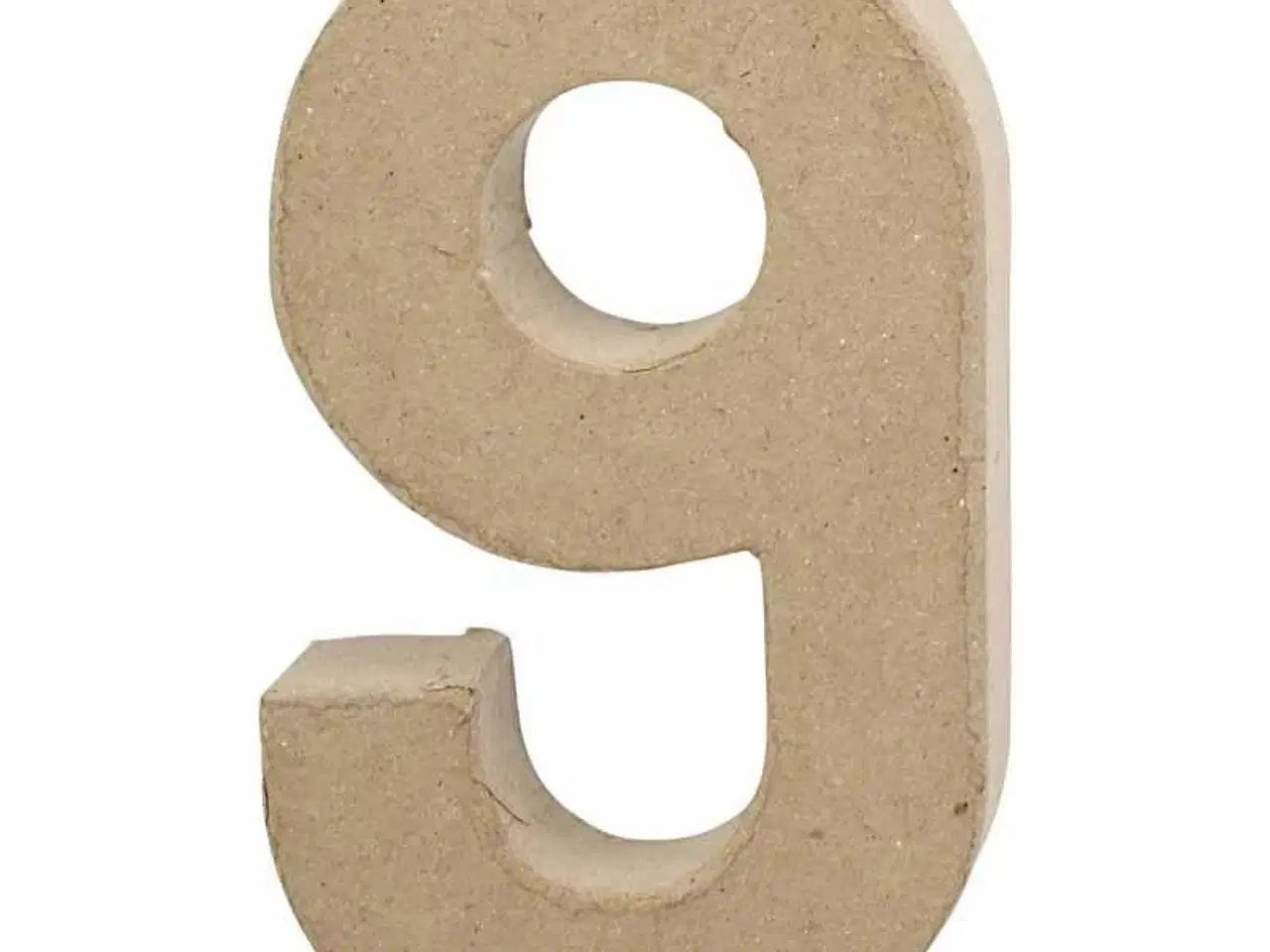 Billede 1 - Håndlavet Papmaché Tal - 20,5 cm Dekoration