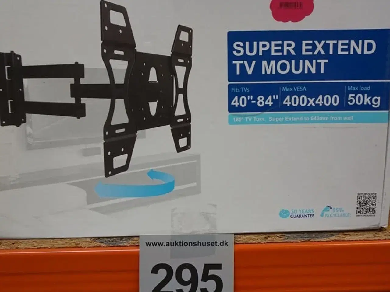 Billede 3 - Sinox One TV vægbeslag - 40"-84" - Sort 50 kg 84" 100 x 100 mm