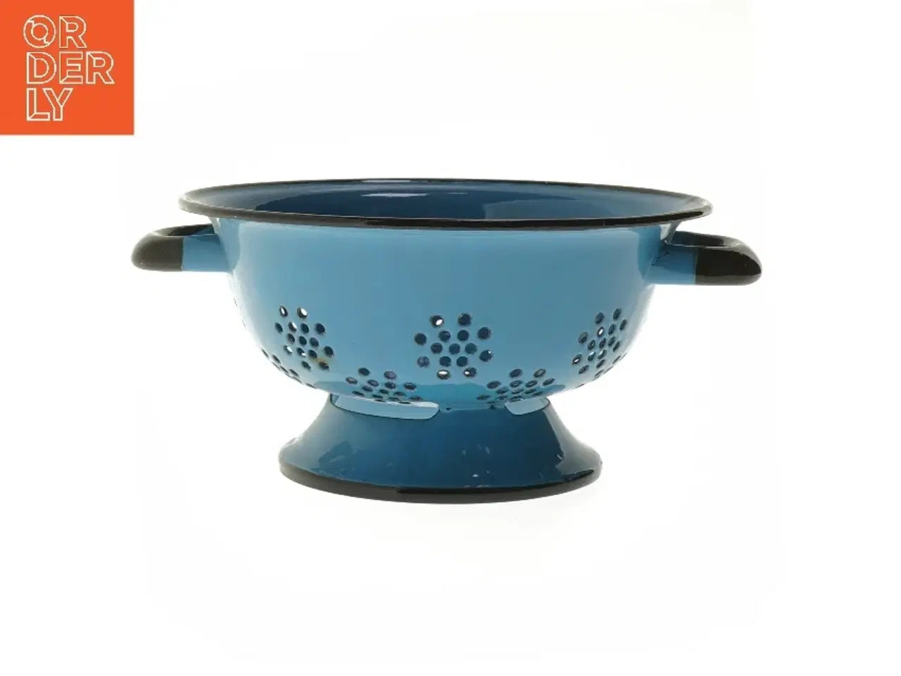 Billede 1 - Blåt dørslag, emalje (str. Ø 21 cm)