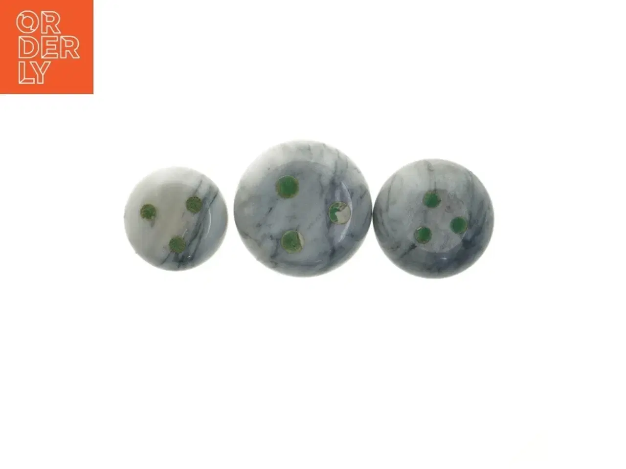 Billede 2 - Sten lysestager (str. Ø. 9,5 cm. 8,5 cm. og. 7,5 cm)