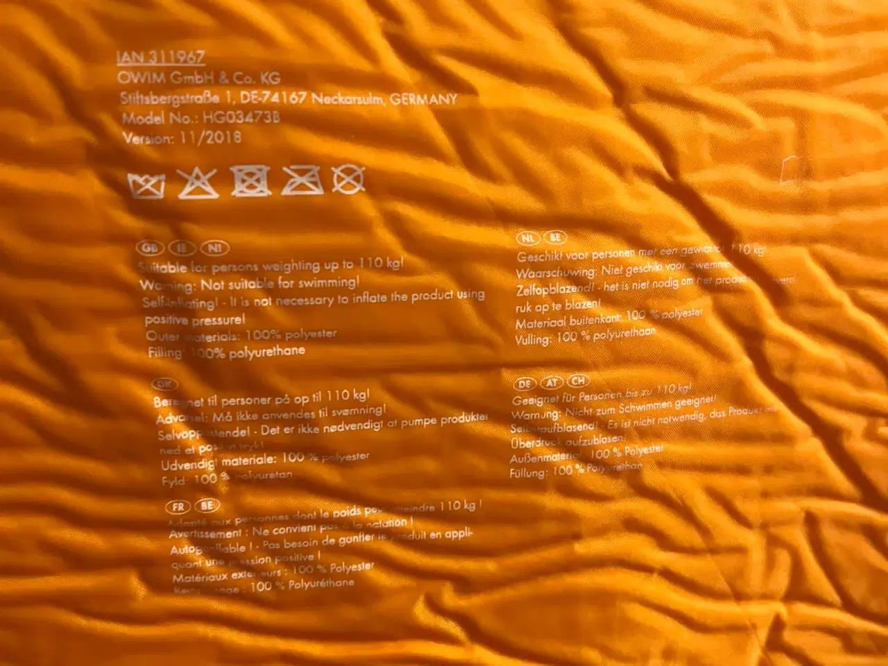 Billede 3 - Liggeunderlag til ture 