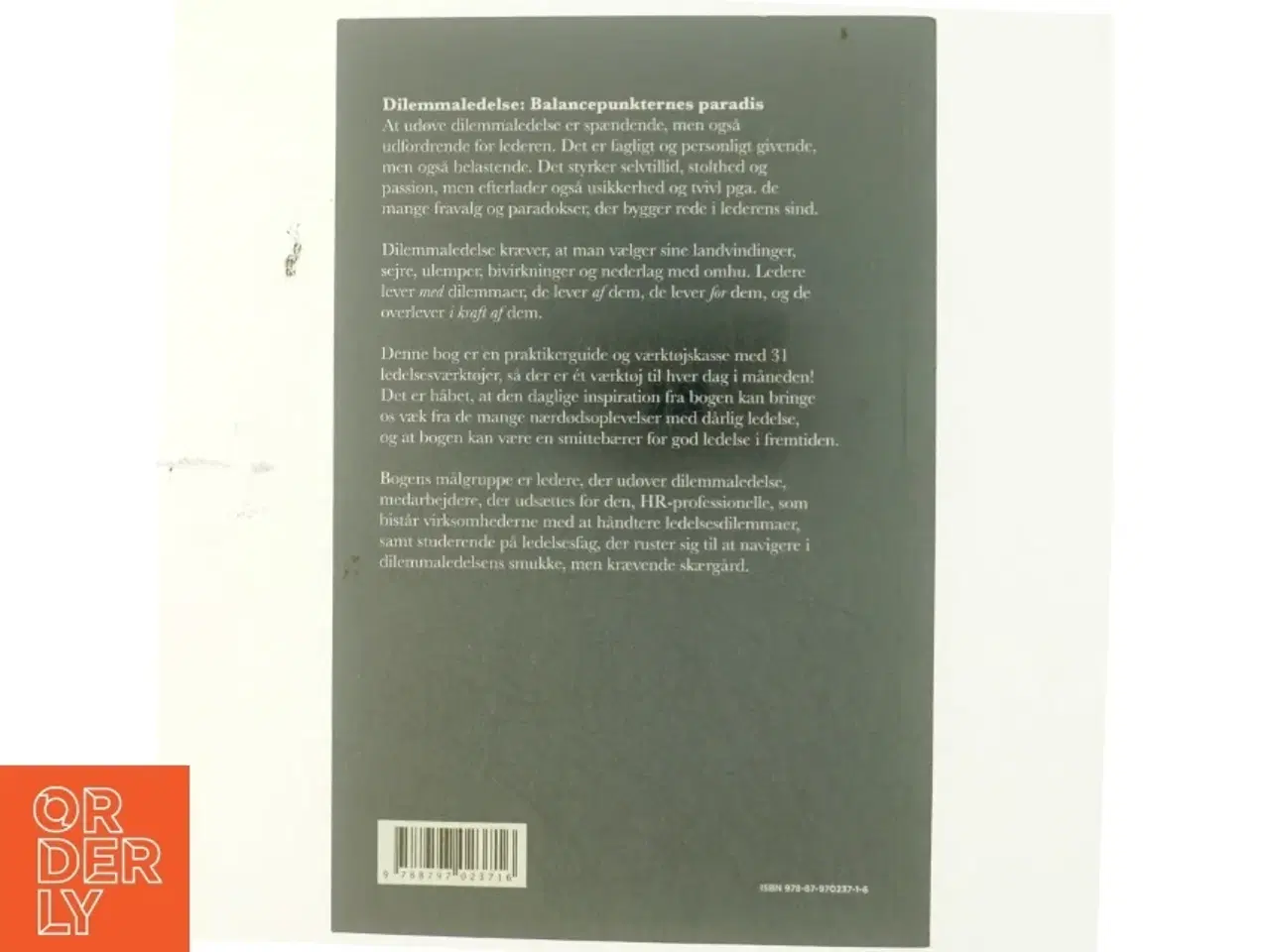 Billede 3 - Dilemmaledelse i praksis : 31 værktøjer til den værdiskabende leder : en know-what, know-why og know-how bog for reflekterende praktike