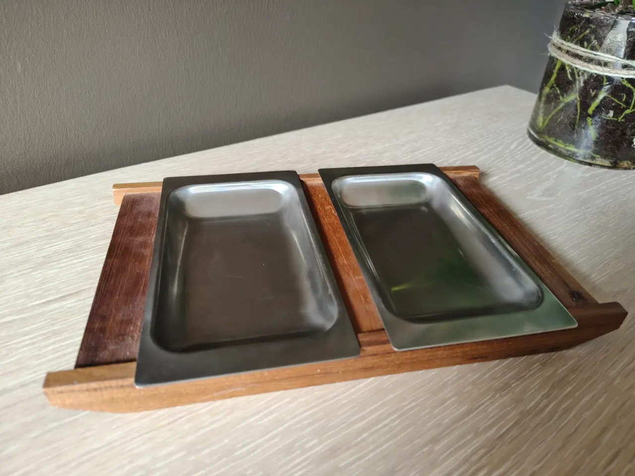 Billede 2 - Fin kabaretfad i teaktræ 