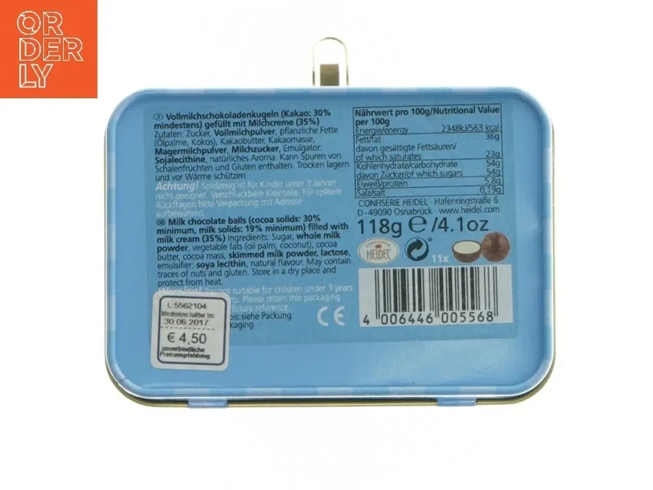 Billede 5 - Blikæske med mini bowling sæt fra Heidel (str. 11,5x8 cm)