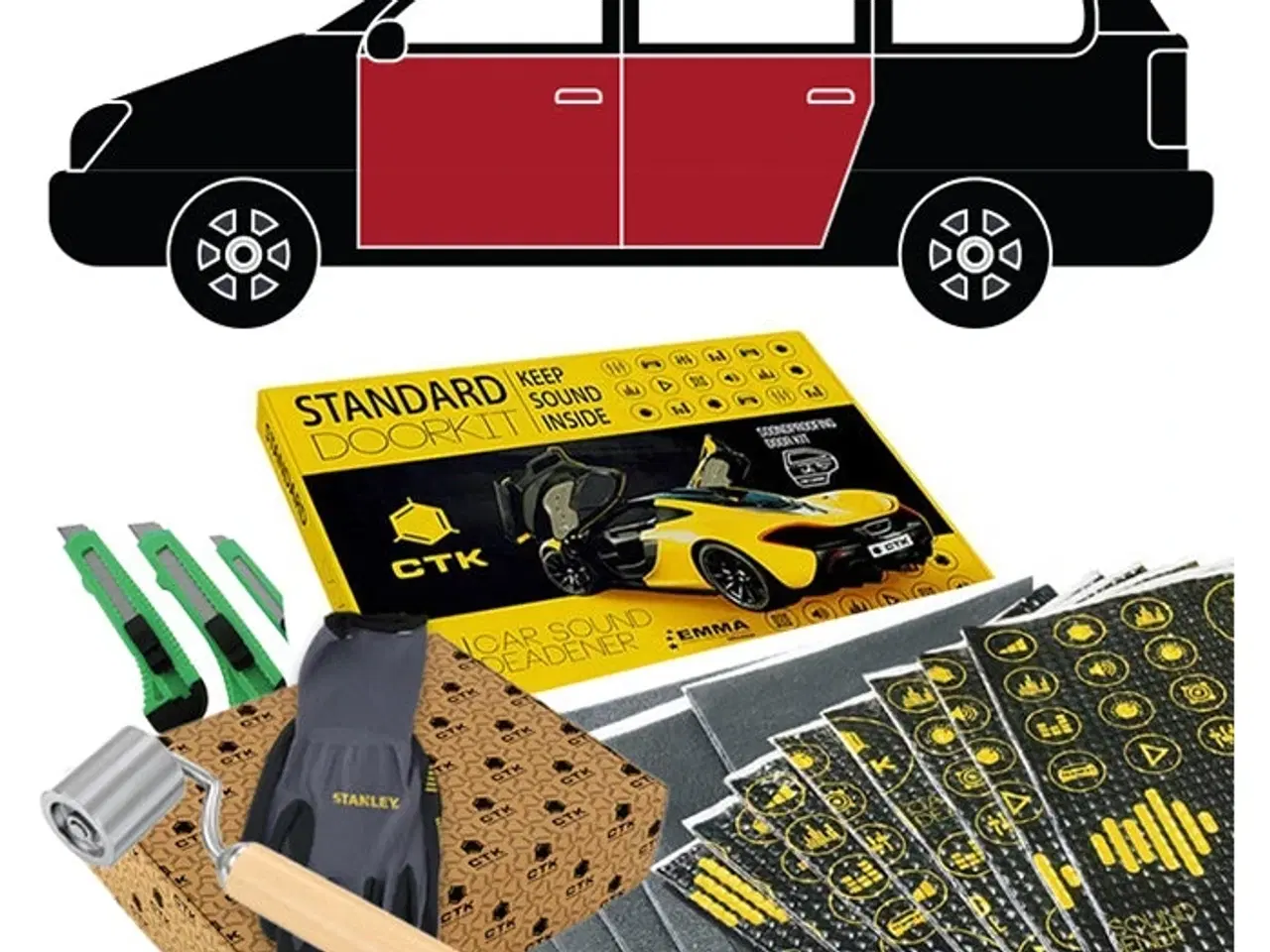 Billede 1 - CTK Støjdæmpningspakke Stationcar døre