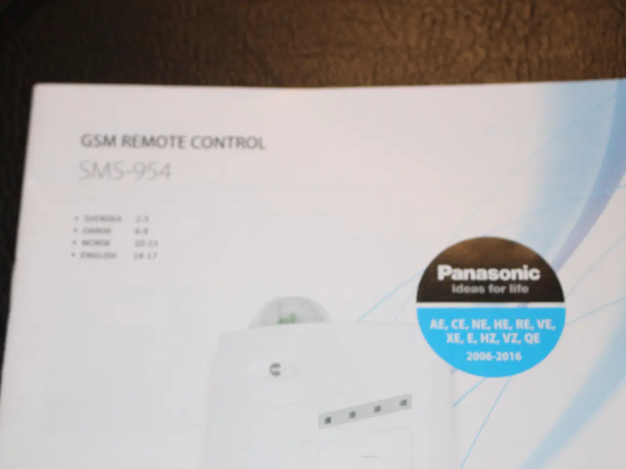 Billede 1 - Panasonic GSM remote control (til SIM kort)