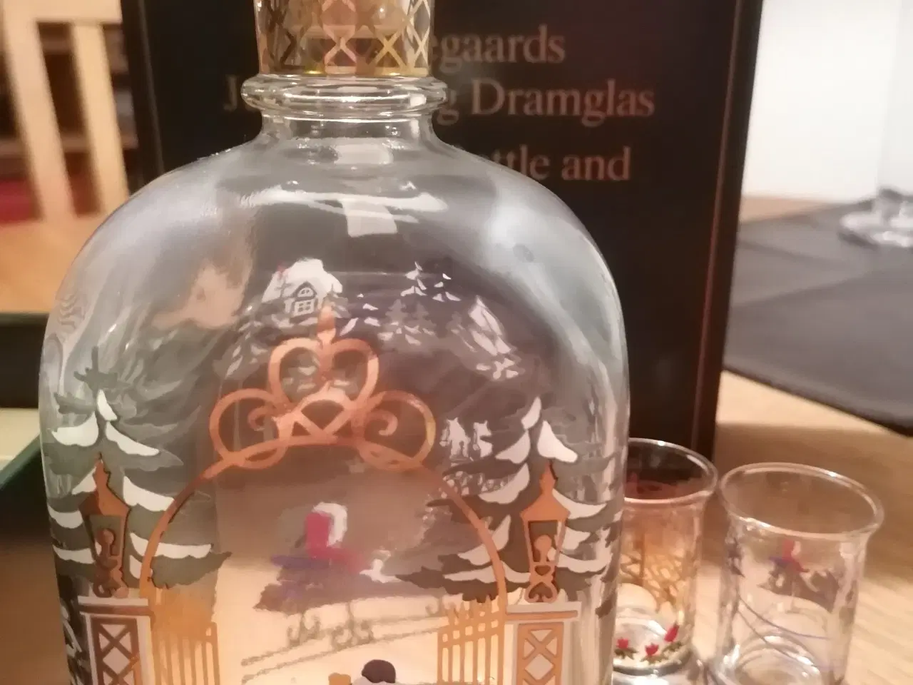 Billede 2 - Holmegaards juleflaske og dramglas 1997