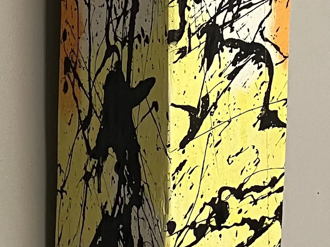 Billede 2 - Abstrakt maleri på træ 