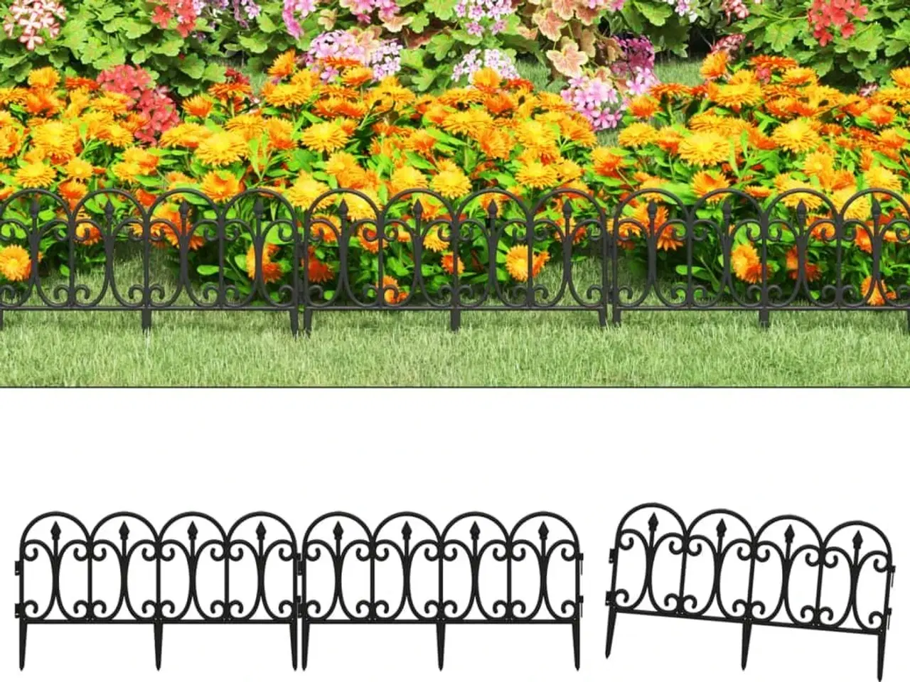 Billede 1 - Græskanter 17 stk. 10 m PP sort