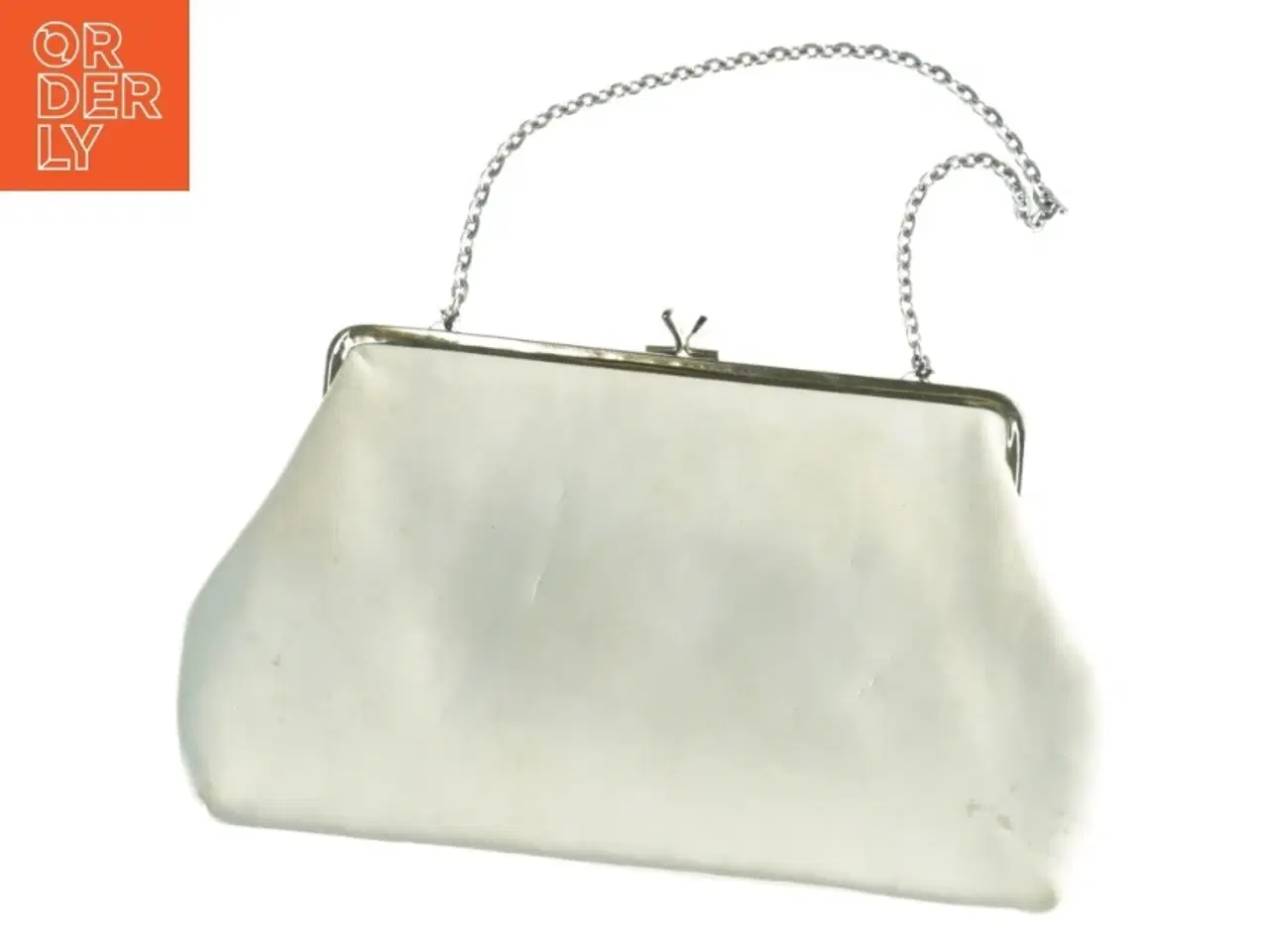 Billede 3 - Hvid clutch med kæde (str. 23 x 14 cm)