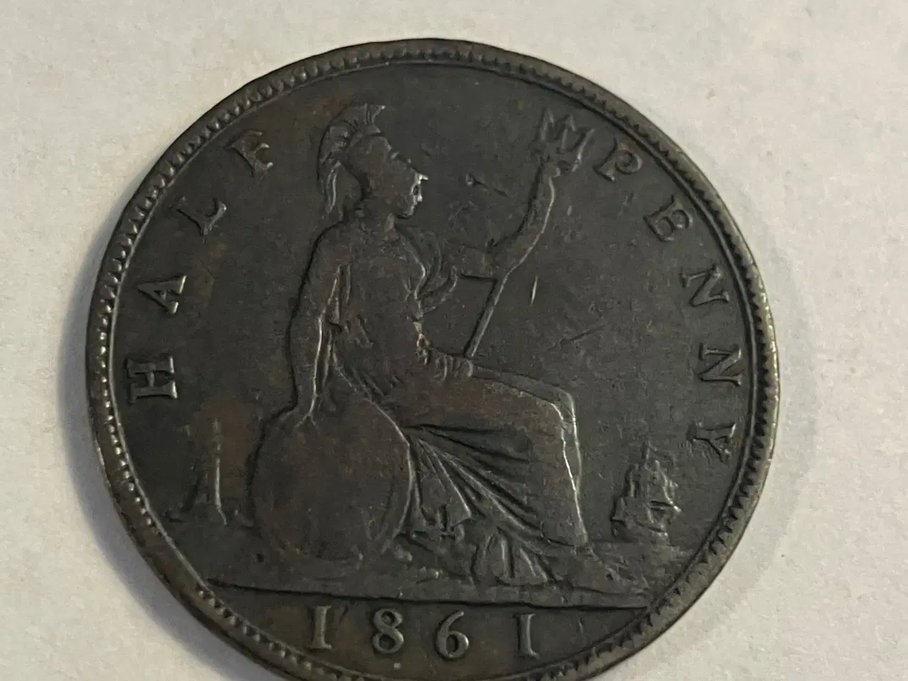 Billede 1 - Half Penny 1861 England
