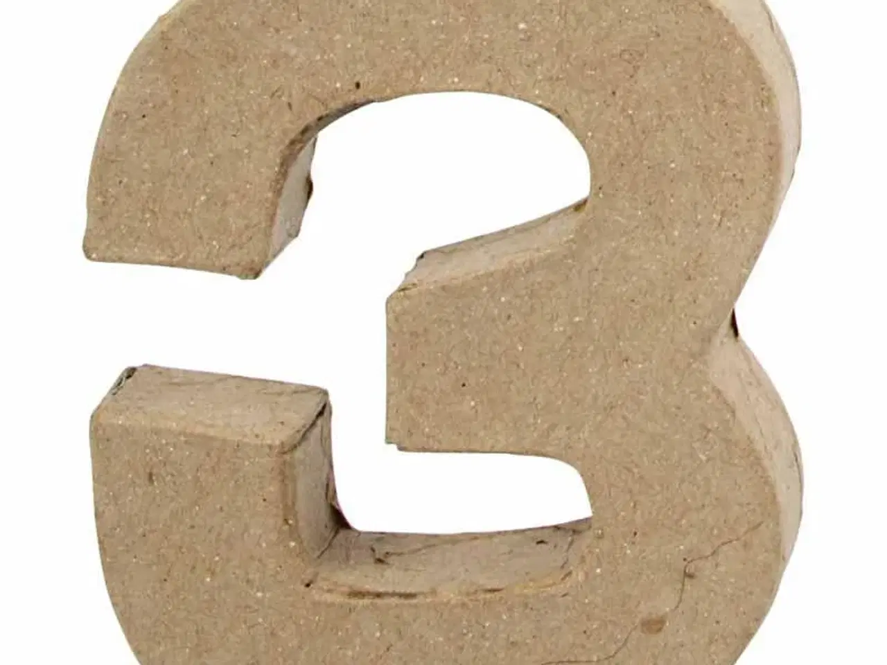 Billede 1 - Håndlavet Papmaché Tal - 10 cm Høj, Unik Indretning