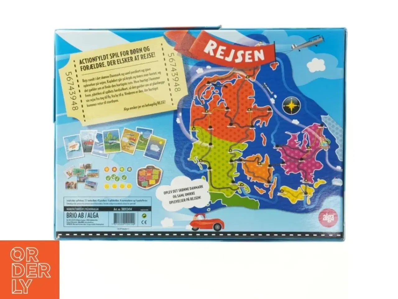 Billede 2 - Brætspil &#39;Rejsen Rundt i Danmark&#39; fra Alga