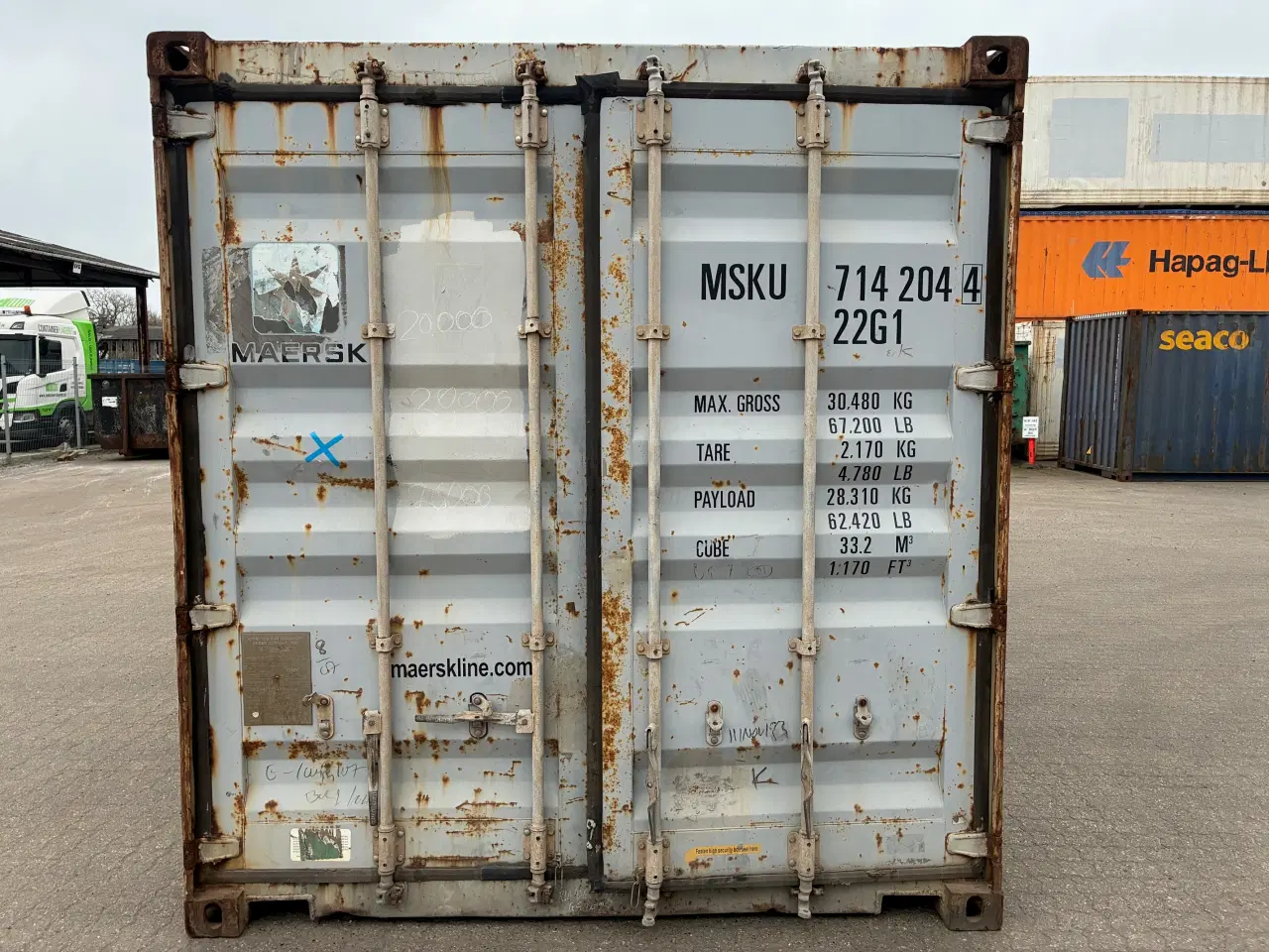 Billede 2 - Brugt 20 fods Isoleret Container- ID:MSKU 714204-4
