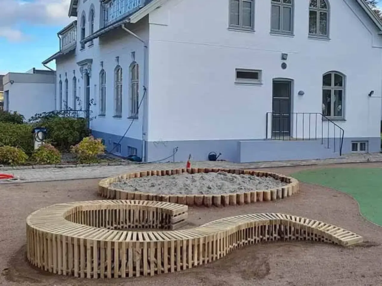 Billede 2 - Rund bænk, egetræ - byggesæt