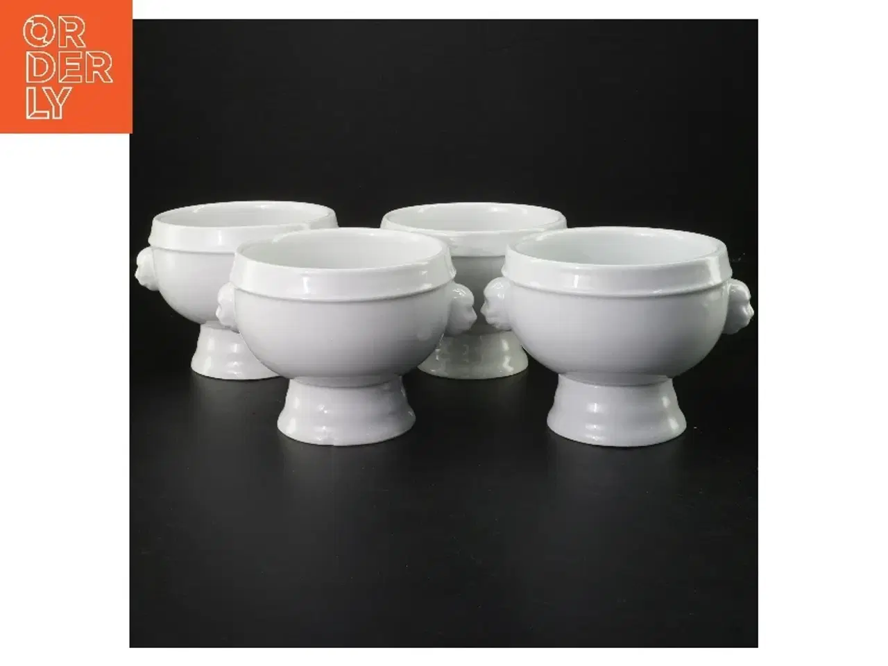 Billede 1 - Sæt af 4 hvide suppeskåle (str. 4 styk, 10 cm)