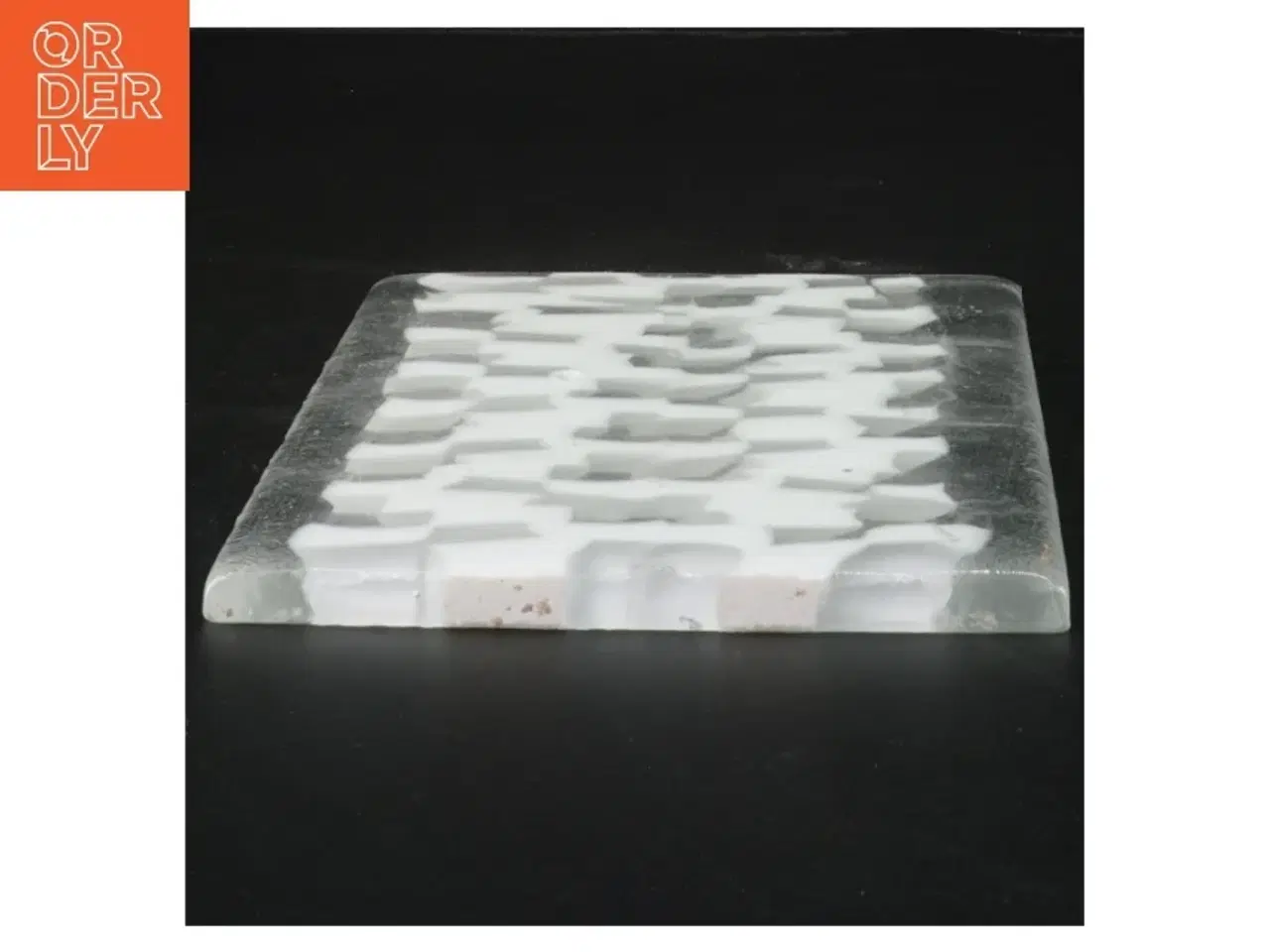 Billede 2 - Glasfad med mønster (str. 18x14 cm)