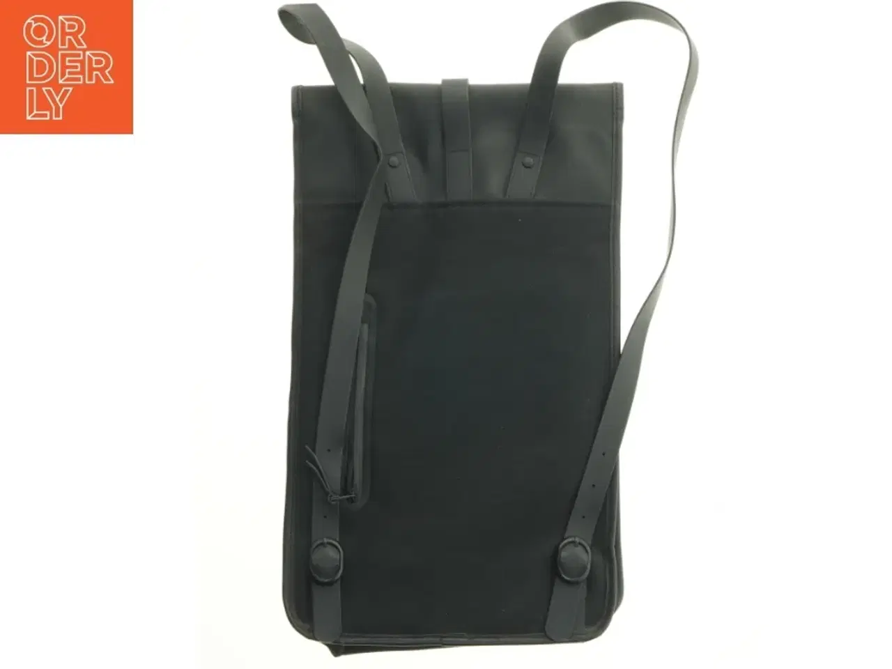 Billede 2 - Rains - Sort skuldertaske i læderlook fra Rains (str. 29x51 cm)