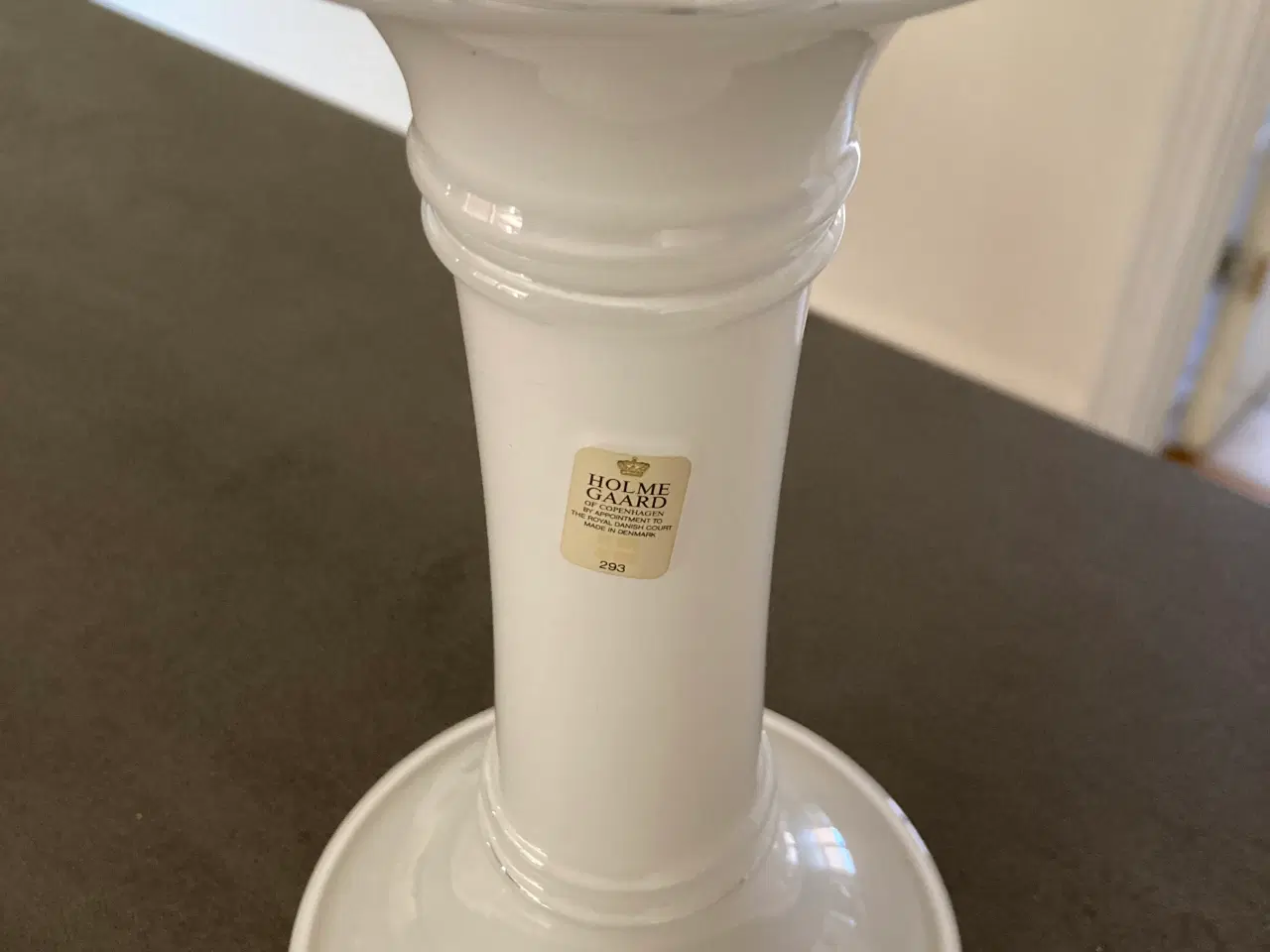 Billede 1 - Holmegård lysestage/vase, 20 cm