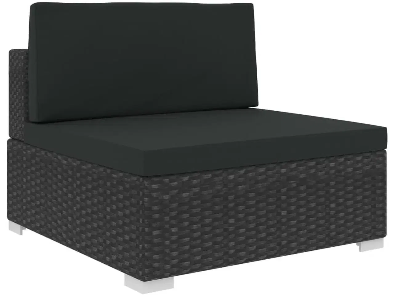 Billede 6 - Loungesæt til haven 8 dele med hynder polyrattan sort