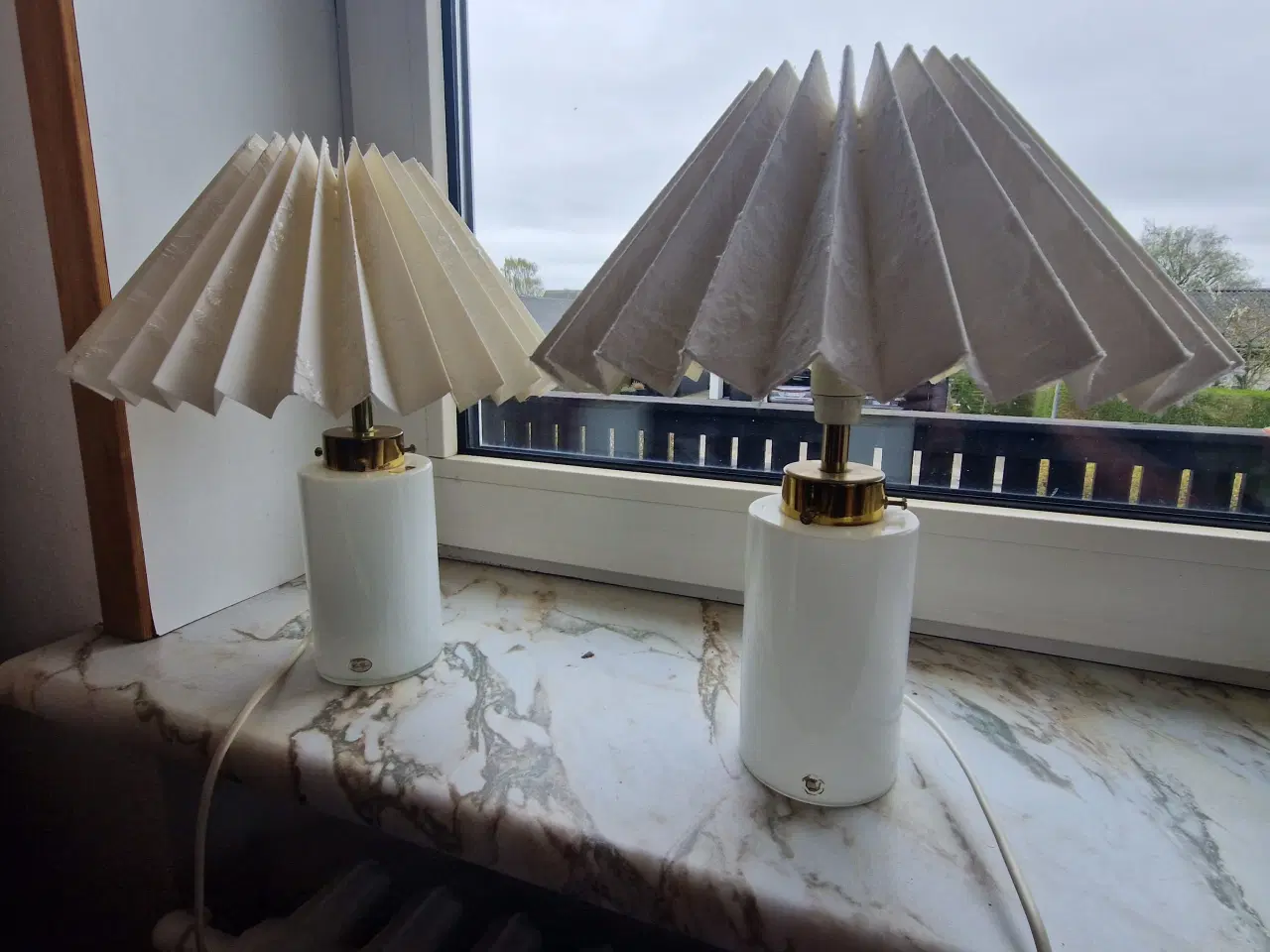 Billede 1 - Lamper hvid glas 2 styk