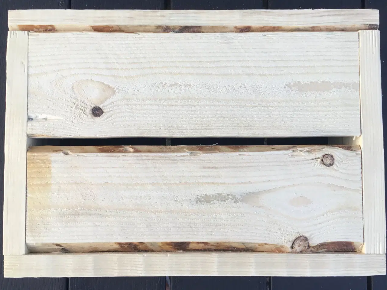 Billede 6 - Træ kasse / bakke i genbrugstræ fyr 35 x 25