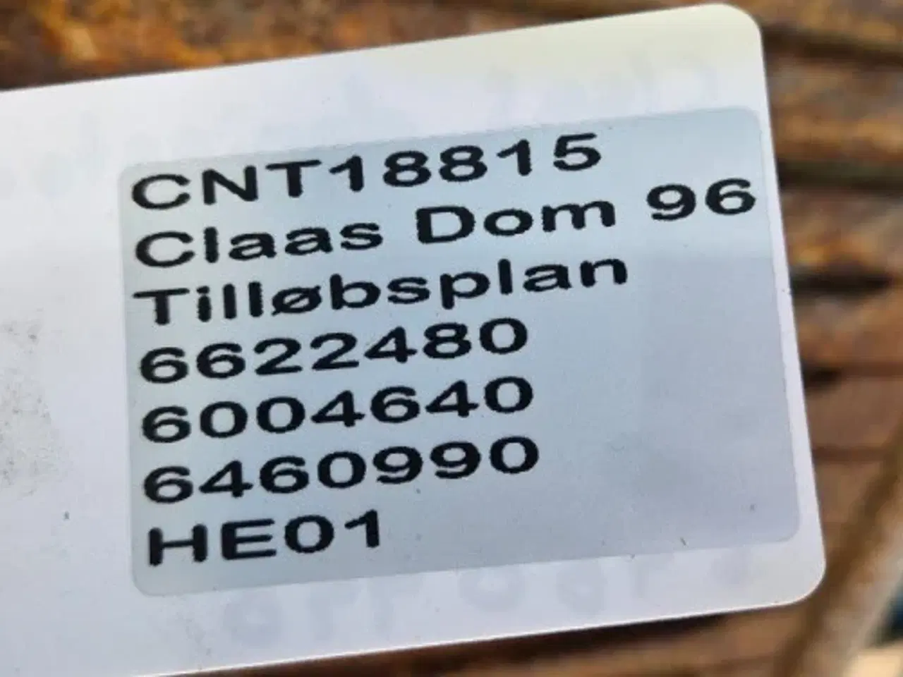 Billede 20 - Claas Dominator 96 Tilløbsplan 6622480