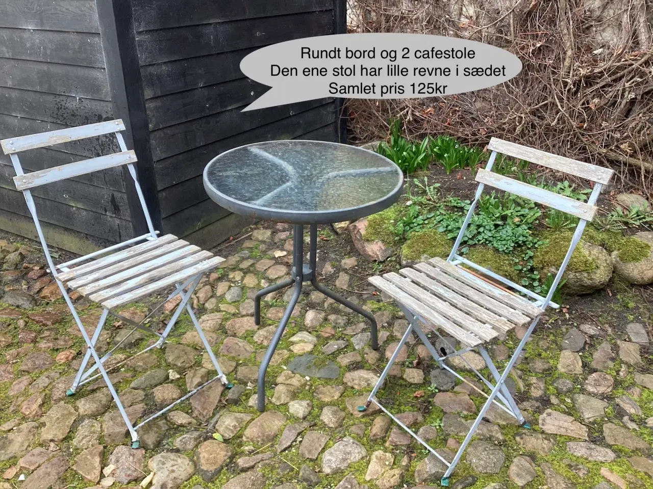 Billede 1 - Rundt bord og 2 cafestole