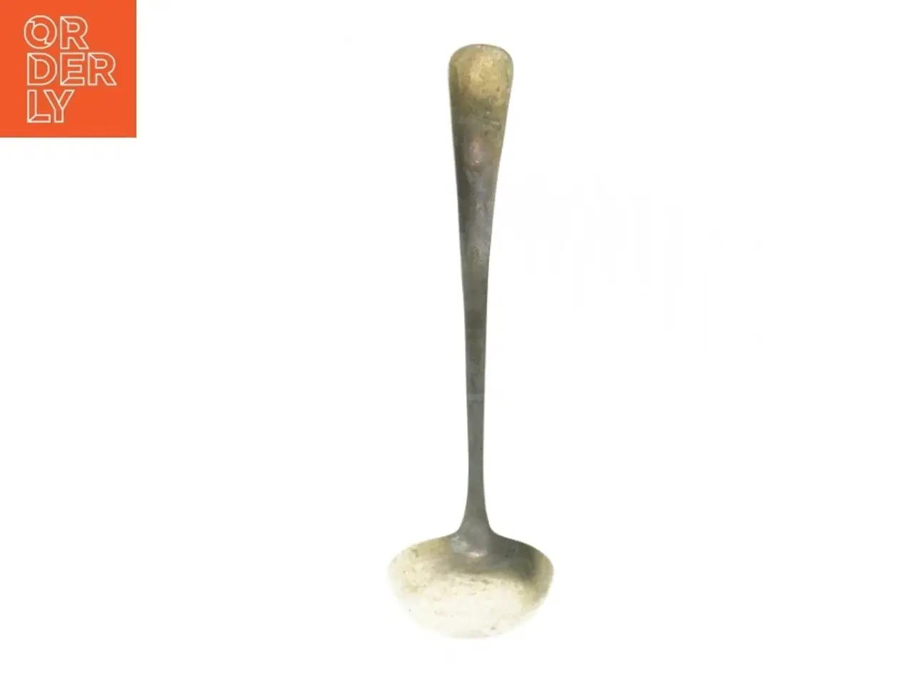 Billede 4 - Langskaftet sølv suppe ske / øse (str. 31 cm)