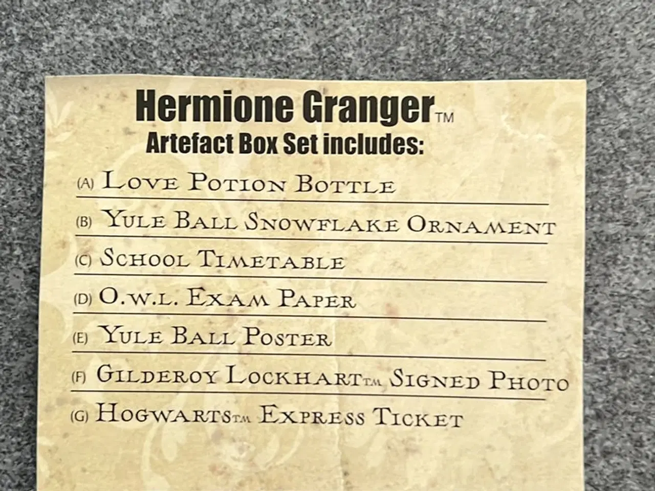 Billede 3 - Hermione Granger Film Artefact Box
