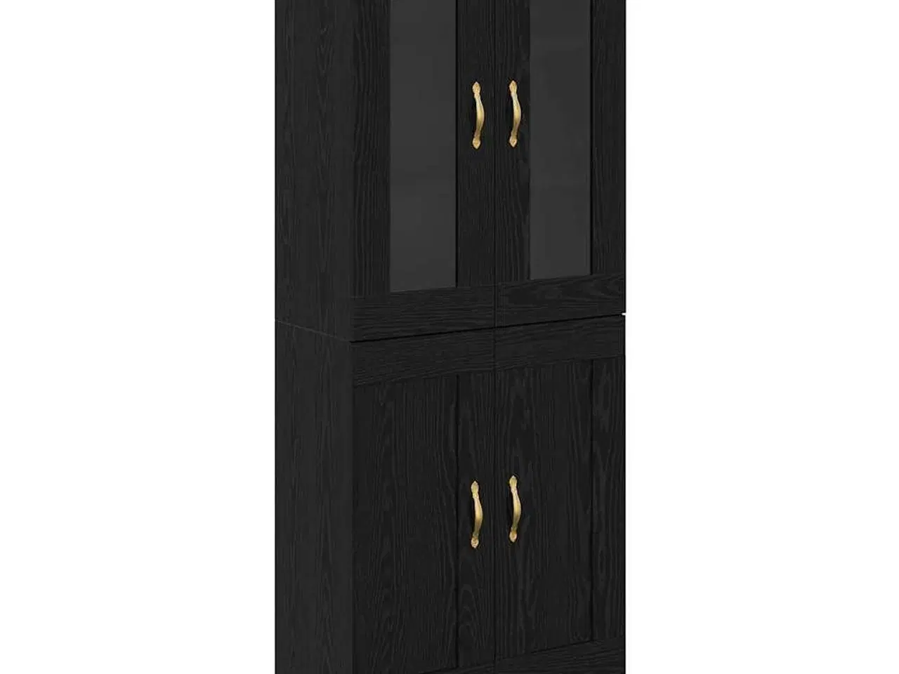 Billede 2 - Highboard 2 stk Sort eg 69,5 x 34 x 180 cm Konstrueret træ