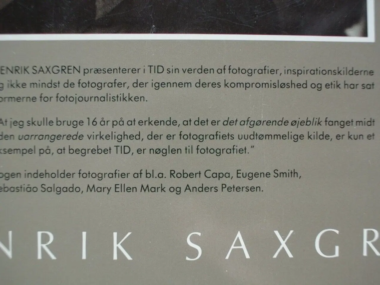 Billede 3 - tid - om fotojournalistik, af henrik saxgren