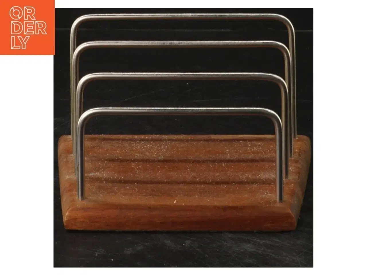 Billede 1 - Brødristerholder i træ og metal (str. 9x15 cm)