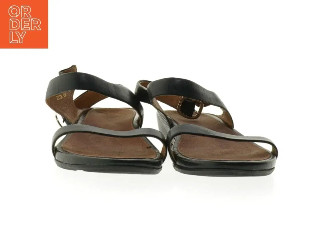 Billede 3 - Brugte sorte dame sandaler (str. 39 )
