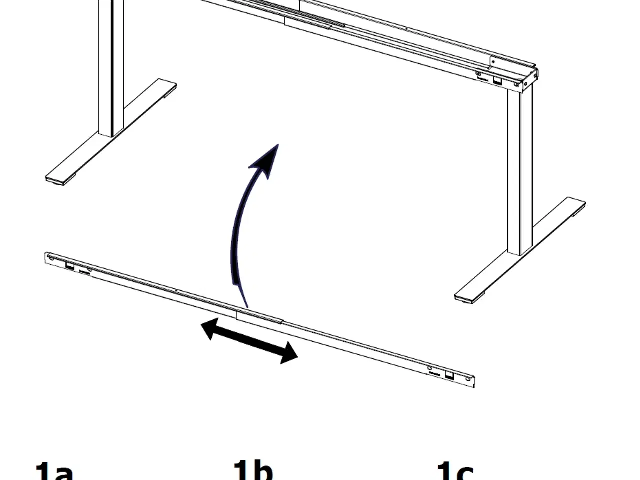 Billede 11 - Dencon Skrivebord 140x80 cm – Justerbar Højde