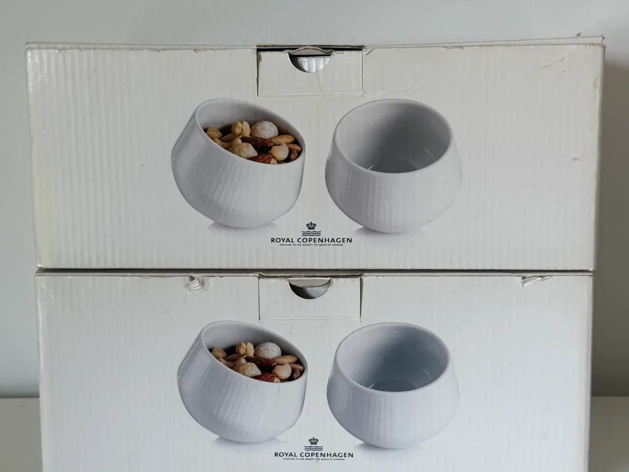 Billede 1 - Royal Copenhagen White Fluted Snack Bowls i 2 stk.