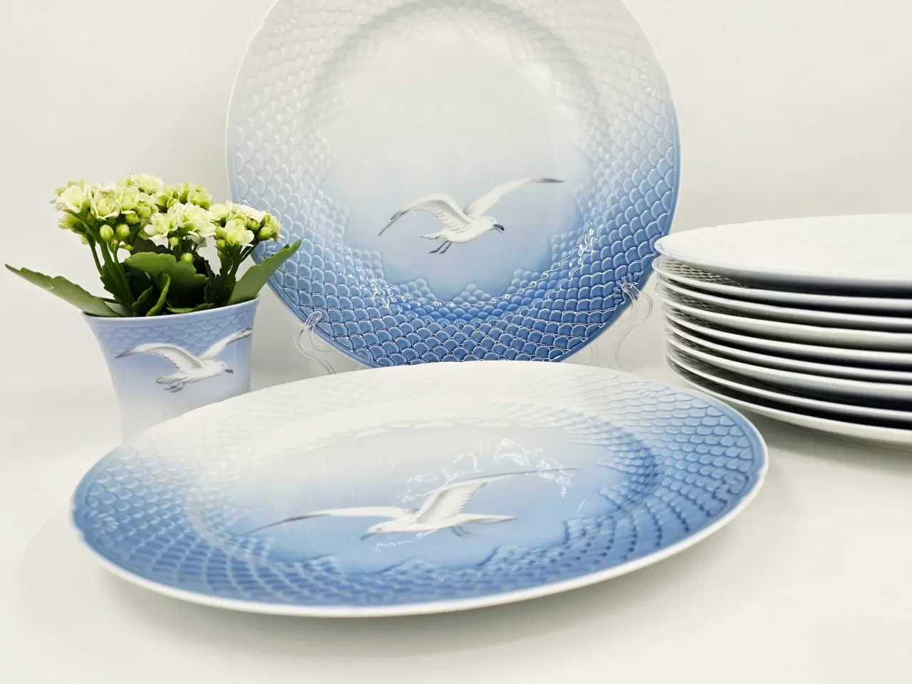 Billede 6 - Mågestel Dækketallerken uden guldkant Porcelæn