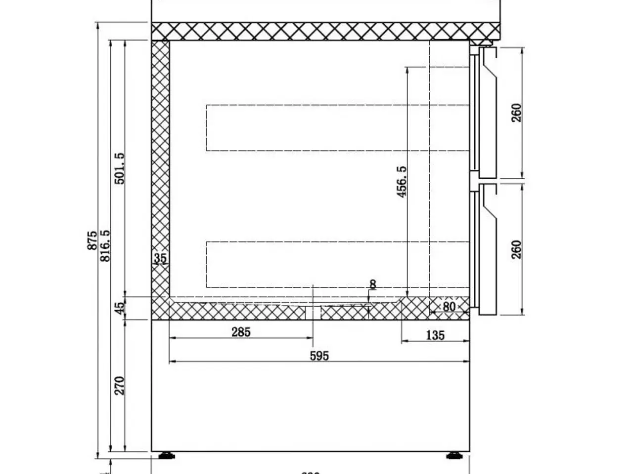 Billede 3 - Professionel kølebord mini – 400 liter