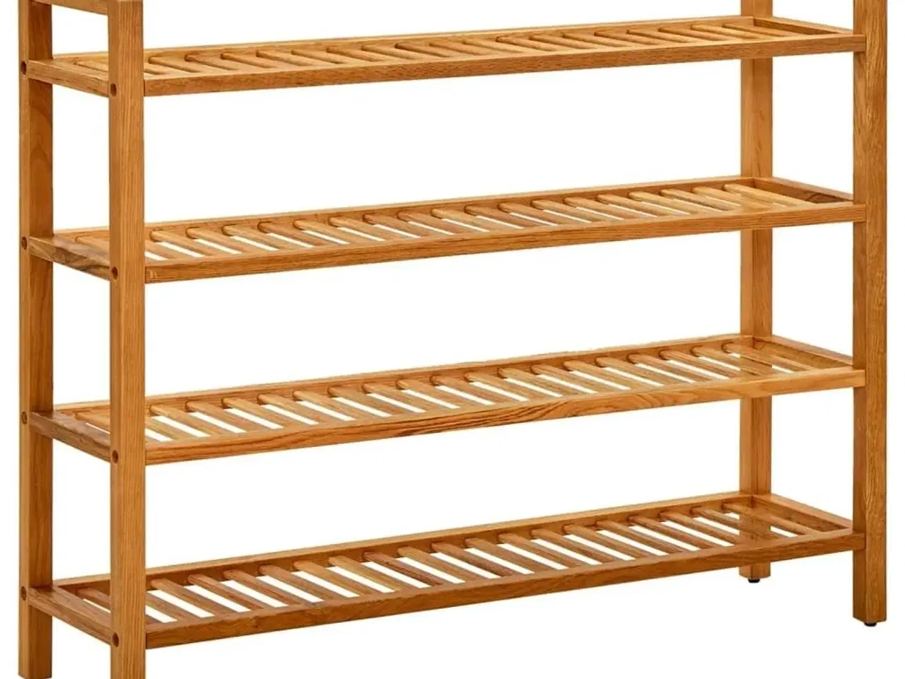 Billede 1 - Skostativ med 4 hylder 100x27x80 cm massivt egetræ