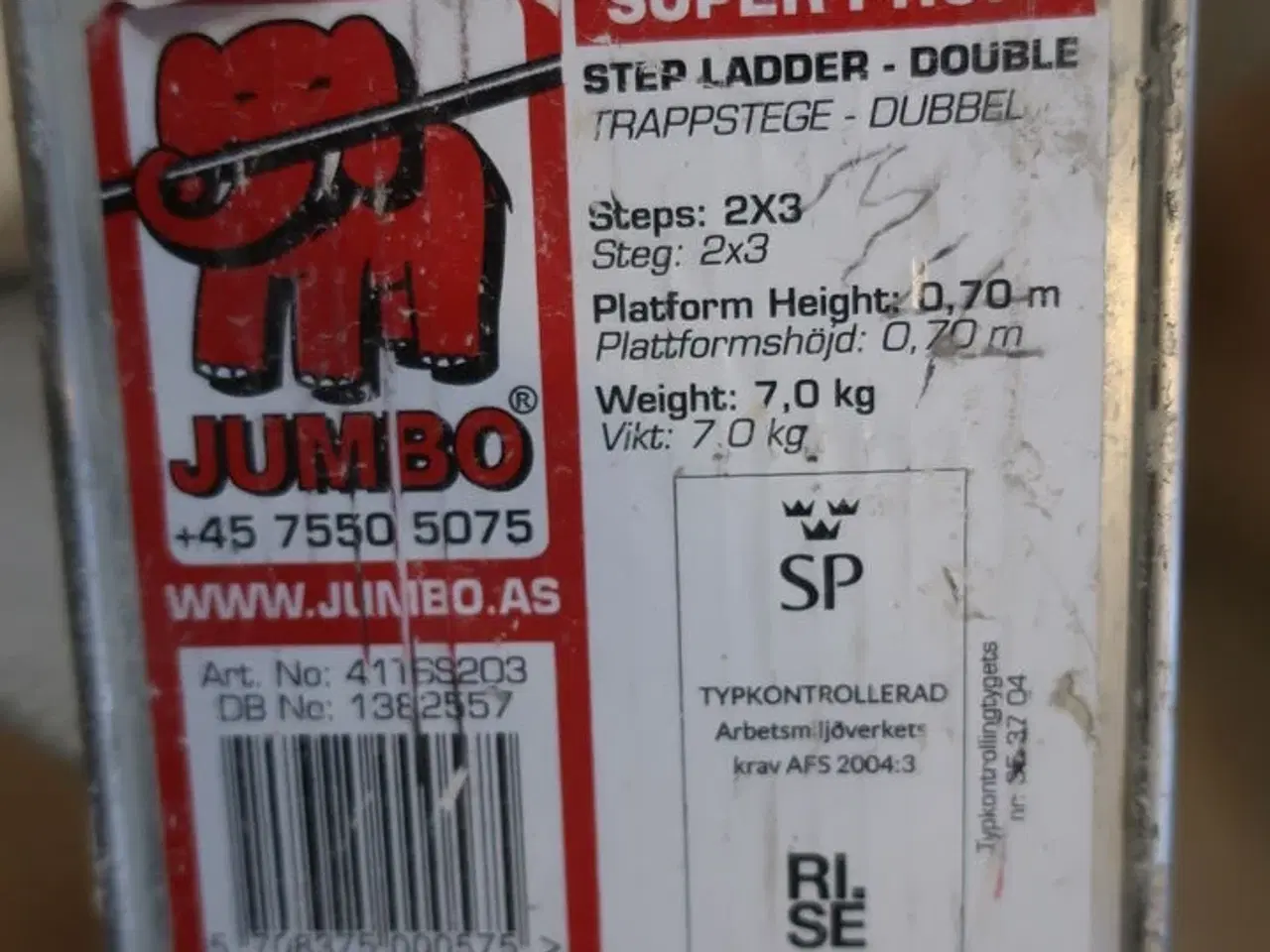 Billede 2 - 2. stk. trappestiger JUMBO Model: Superproff