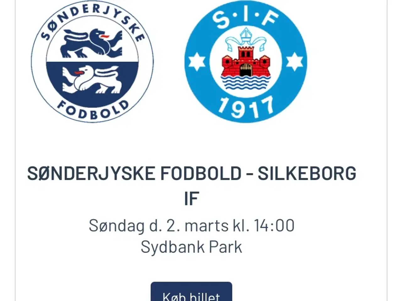 Billede 2 - SønderJyske Fodbold billetter