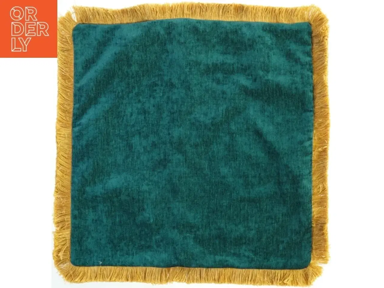Billede 1 - Pudebetræk med frynser (str. 55x55 cm)