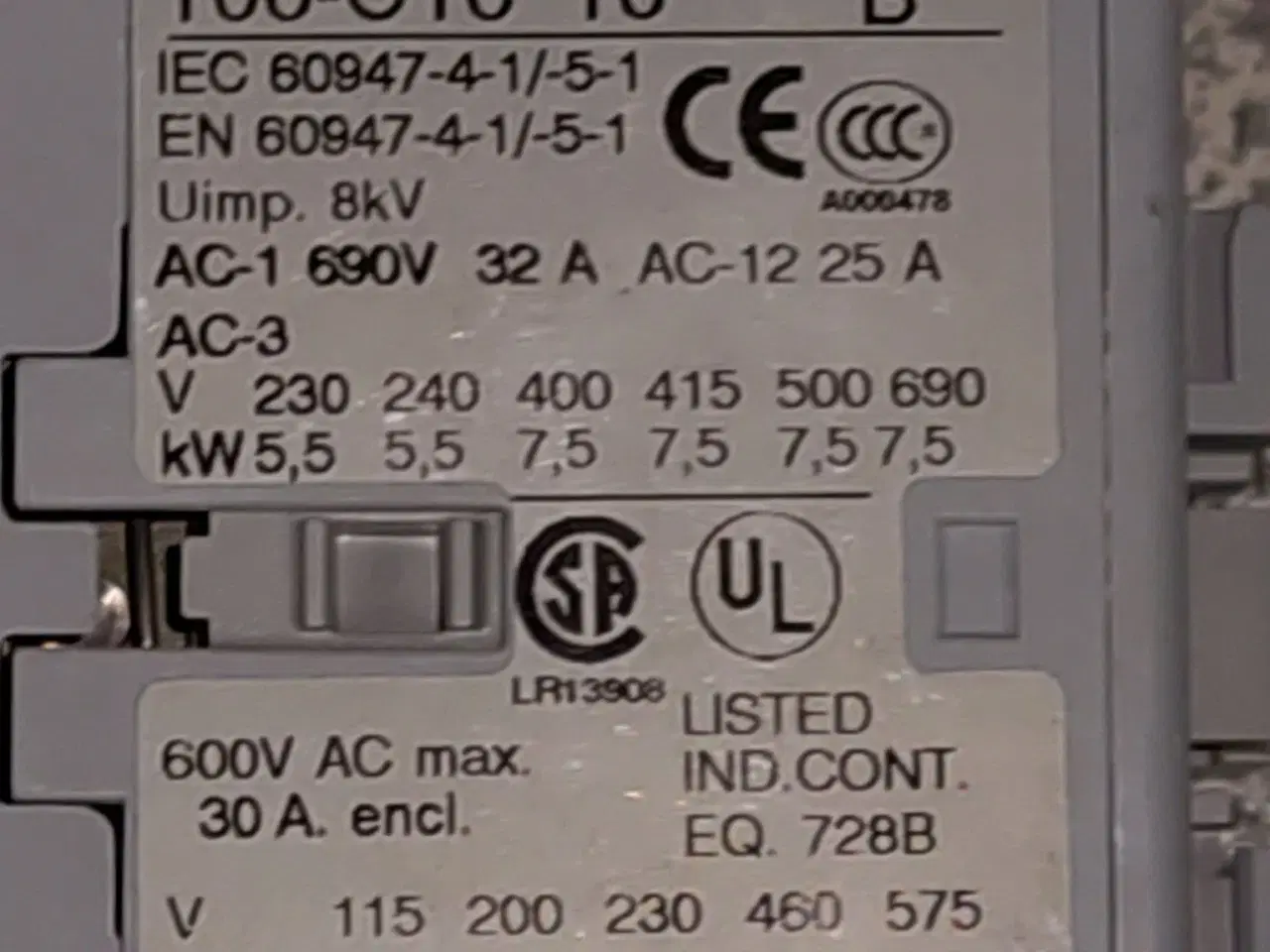 Billede 2 - Allen-Brasley kontaktor 100-C16*10