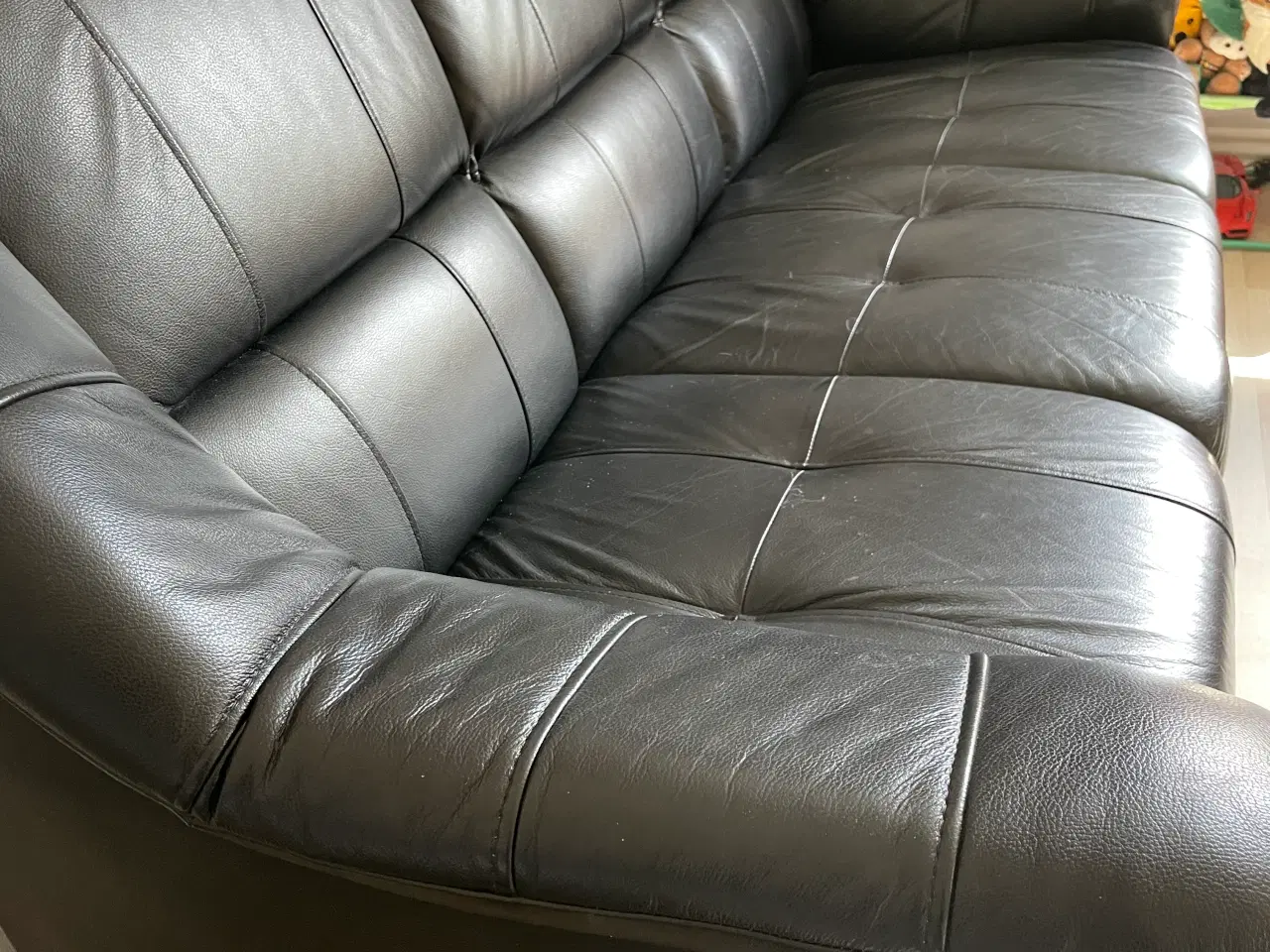 Billede 2 - Ægte læder sofa